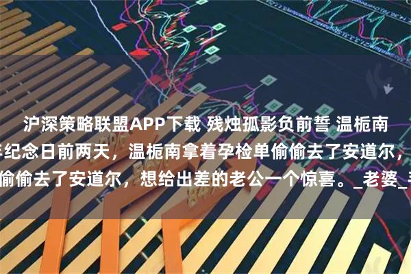 沪深策略联盟APP下载 残烛孤影负前誓 温栀南霍承钧许若棠 结婚五周年纪念日前两天，温栀南拿着孕检单偷偷去了安道尔，想给出差的老公一个惊喜。_老婆_手机_房间